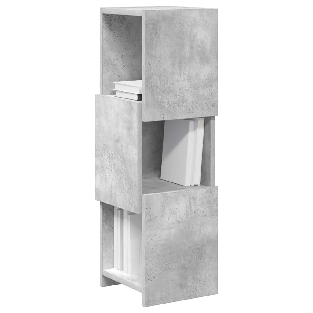 Mobile angolare Grigio cemento 25,5x25x80cm Legno multistrato 889816