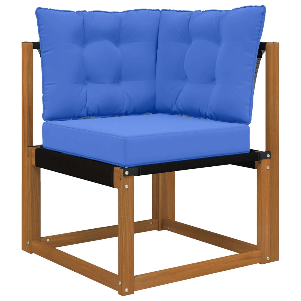 Cuscino per divano da esterno 3 pcs Blu Reale Poliestere