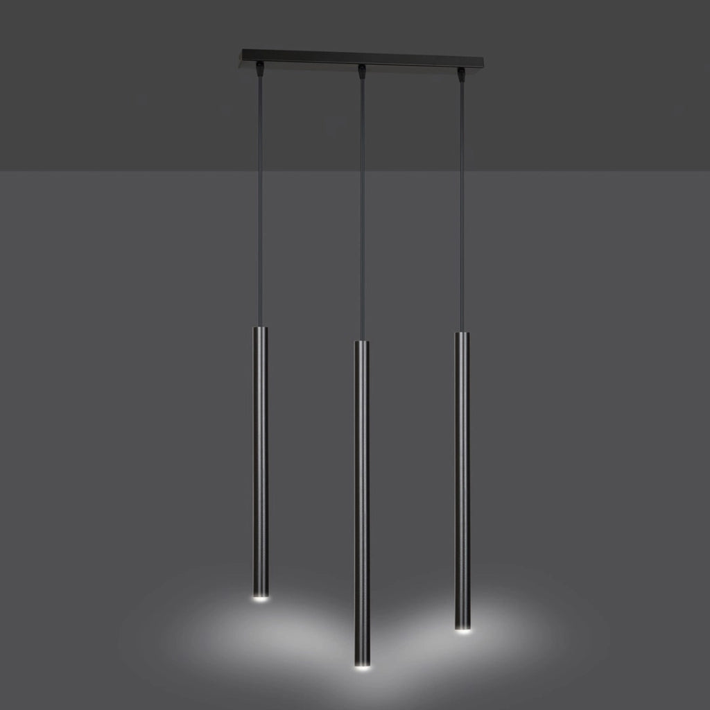 Lampada a sospensione Selter in acciaio nero opaco