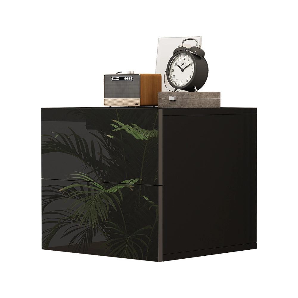 Vicco Comodino camera da letto Nero lucido 49.6 x 51.2 cm