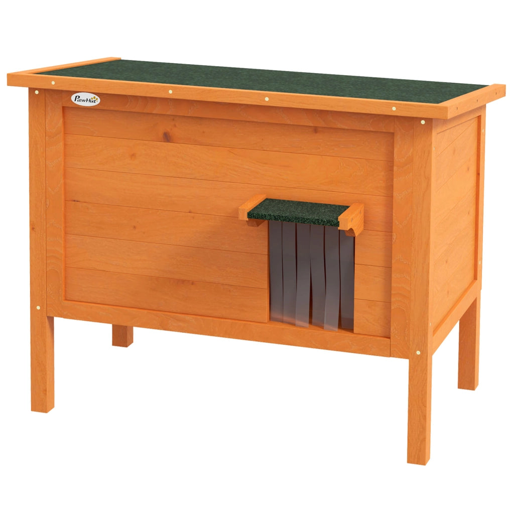 Casetta per Gatti da Esterno ¨C zephmum ¨C Arancione e Verde 85x50x68.5 cm