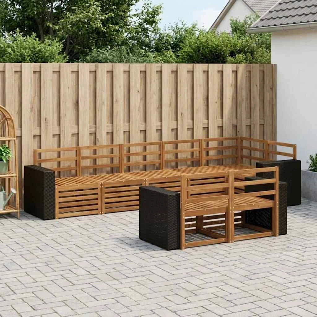 Set di divani da esterno 8 pz Poliestere 3384510