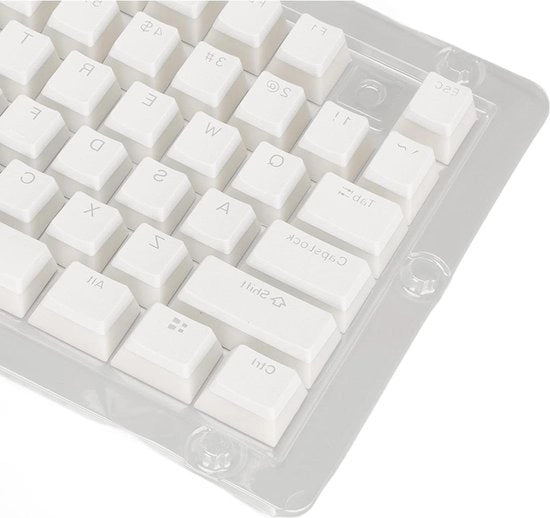 Capslock PBT pudding doppia lama - Keycap trasparente - Universale - Keycaps trasparenti bianchi