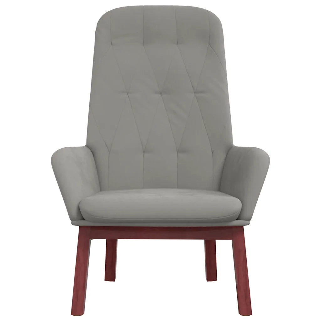 Poltrona Relax | Sedia Relax Grigio Chiaro in Velluto