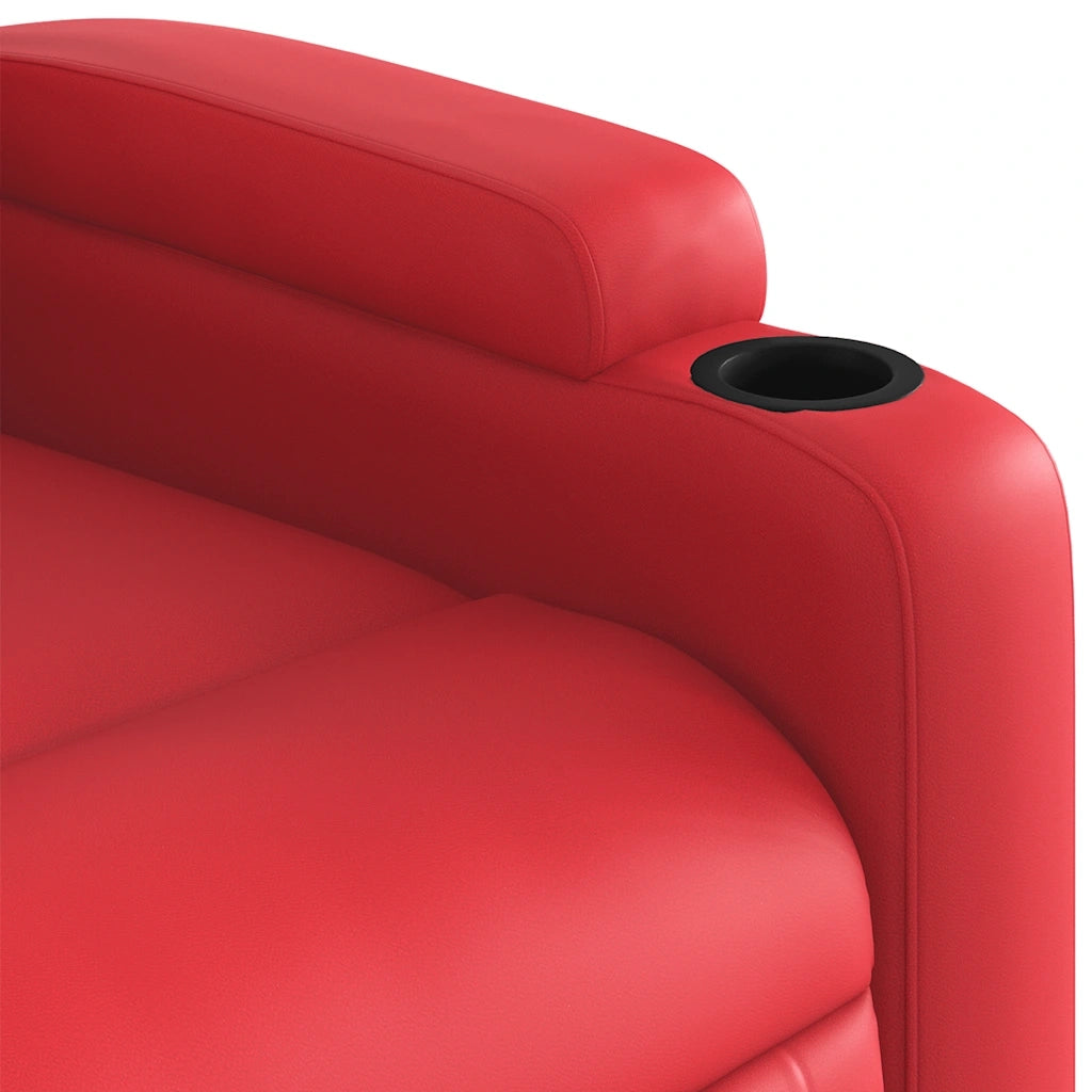 Poltrona Reclinabile Rossa in Similpelle 372508