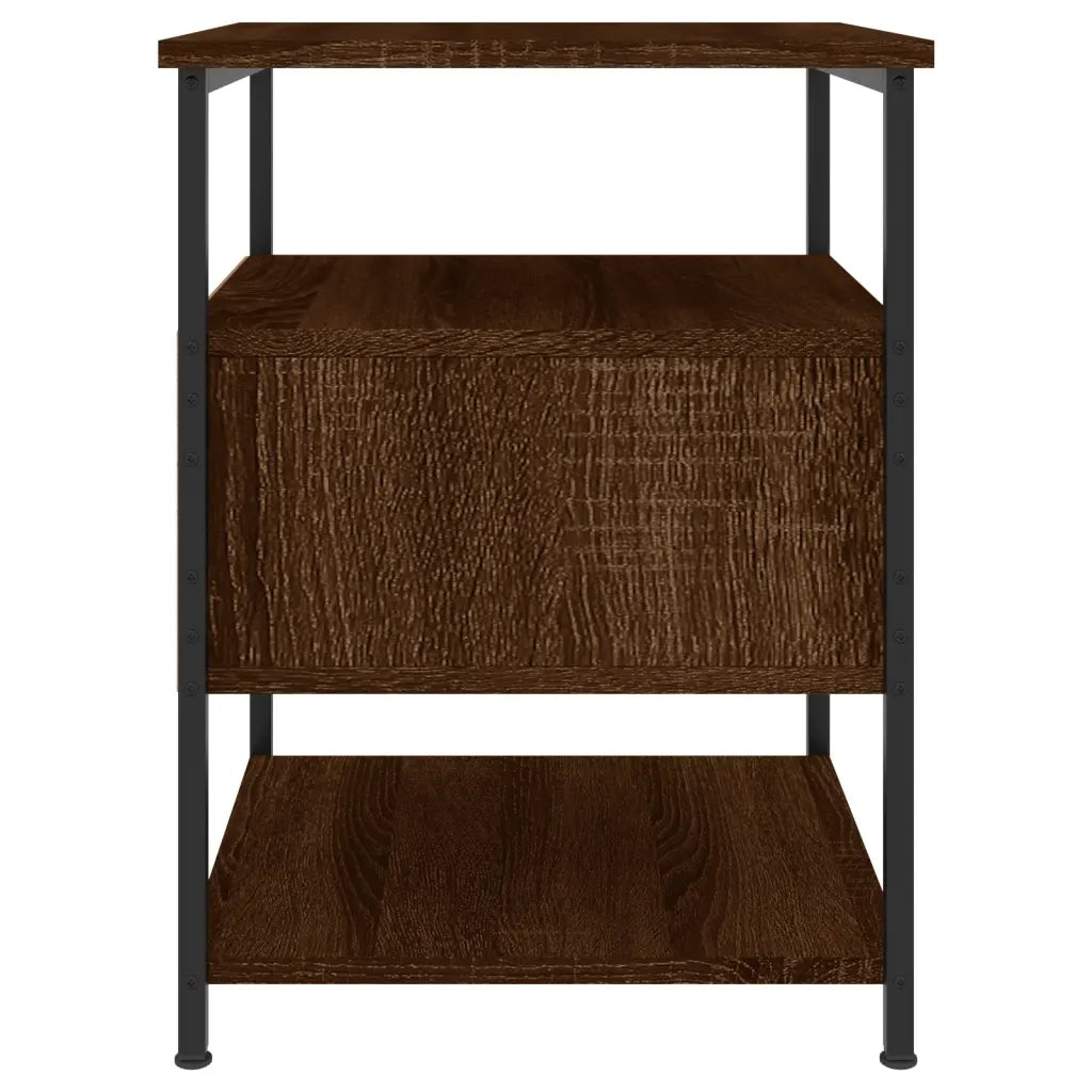 Comodini 2 pz-Set di 2 Tavolino da notte Rovere Marrone 40x42x56 cm in Legno Multistrato