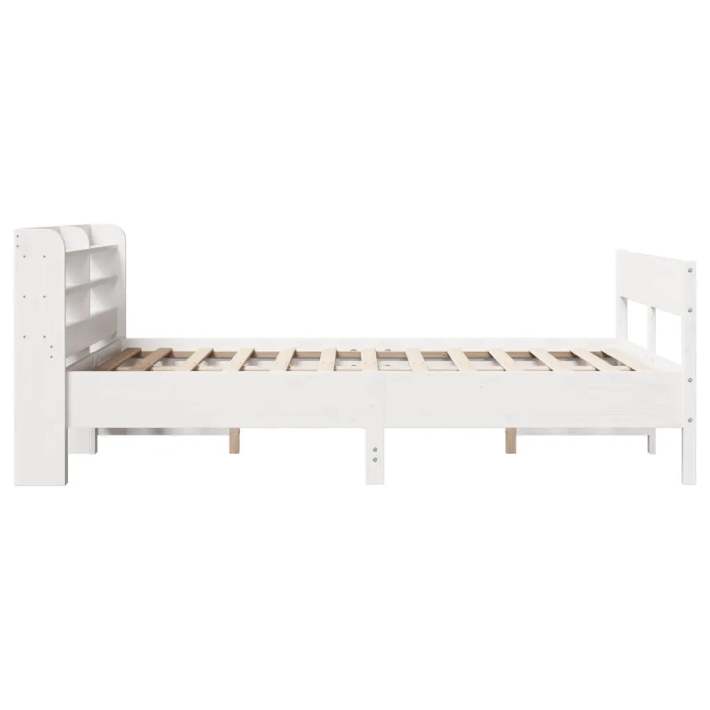 Letto senza Materasso Bianco 140x200 cm Legno Massello di Pino 3306928