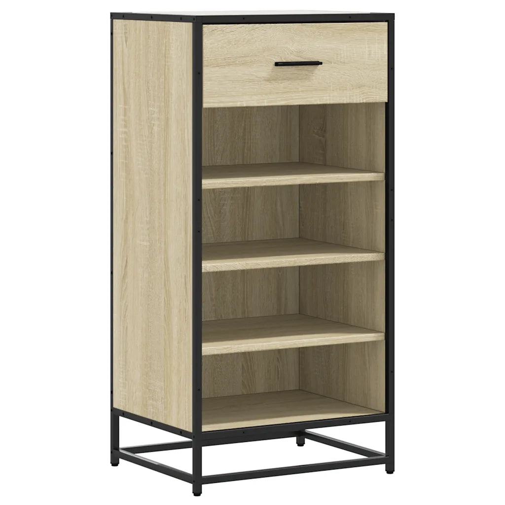 Scarpiera-Scaffale per scarpe Rovere Sonoma 48x38x97,5 cm in Legno Multistrato 584065