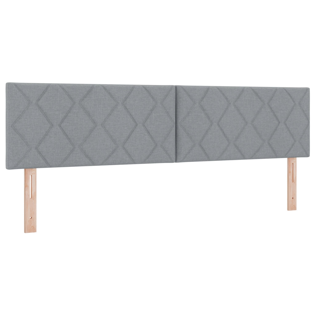 Letto con Rete a Molle con Materasso Grigio Chiaro 180x200 cm Tessuto