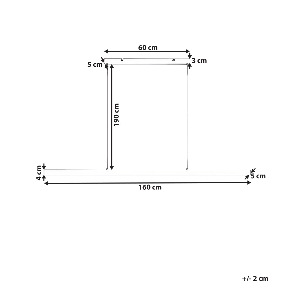 Lampada a sospensione lineare a LED in metallo rame 160 cm stile industriale forma minimalista