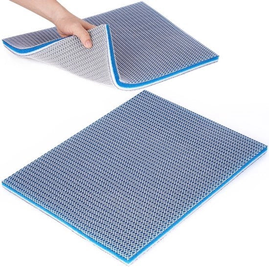 Due teli di filtro per acquario - per filtrare l'acquario o il laghetto - filtro per acquario - 30 x 20 x 2 cm - teloni di filtro riciclabili 8D - tagliabili