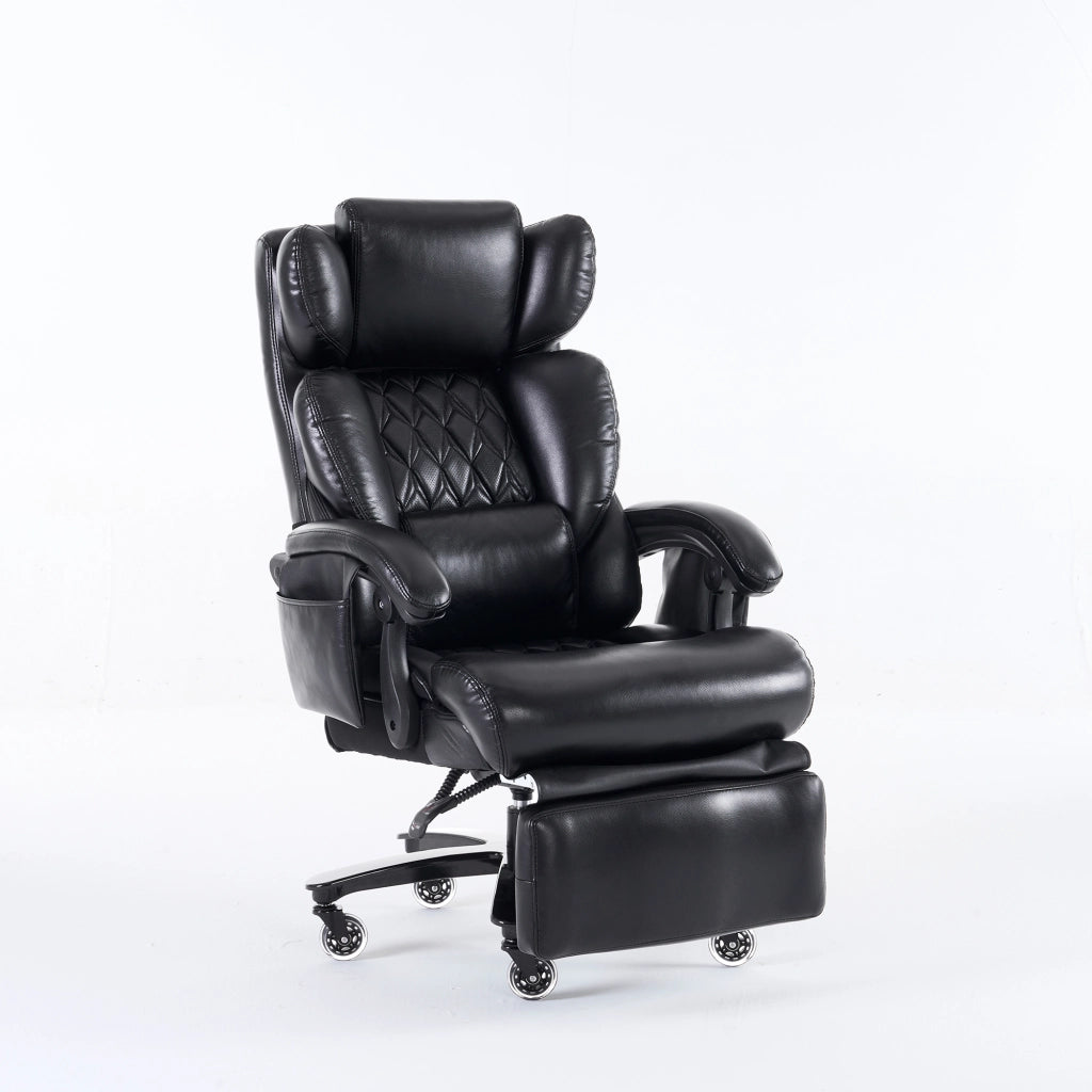 Sedia da ufficio ergonomica XXL - Zephmum- Massaggio, riscaldamento, poggiapiedi, regolabile