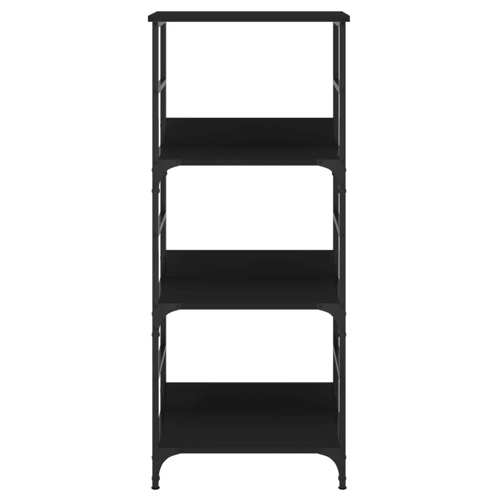 Libreria Nera 50x33x117,5 cm in Legno Multistrato 835269