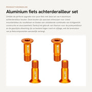 Set di deragliatori posteriori in alluminio - 4 pezzi - con boccoletto in titanio - guida deragliatore - ruota deragliatore - M5 x 14,2 mm - leggero e duraturo - componenti bicicletta