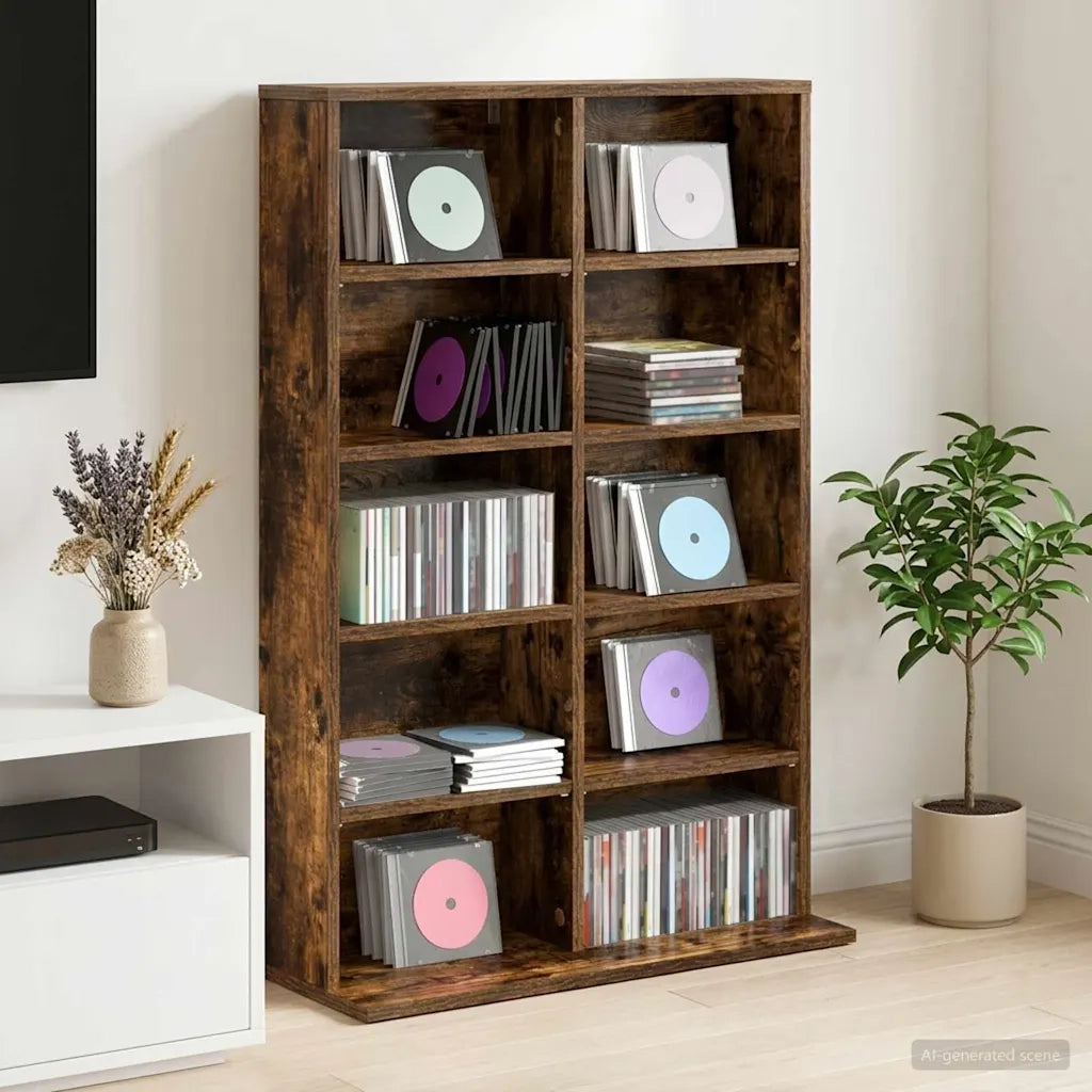 Mobile per CD Rovere Fumo 65 x 23,5 x 97,5 cm 8012682