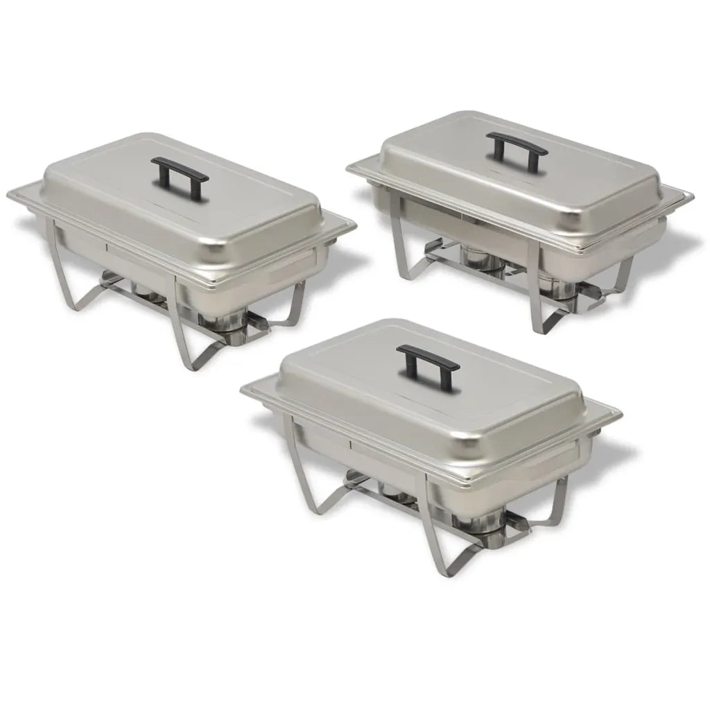 Set 3 pz Teglie Scaldavivande in Acciaio Inossidabile 50529