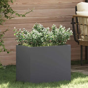 vidaXL Vaso da giardino Antracite Acciaio laminato a freddo