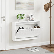 Mobiletto per Scarpe da Muro DELFT 71 x 17 x 43 cm Bianco 897065