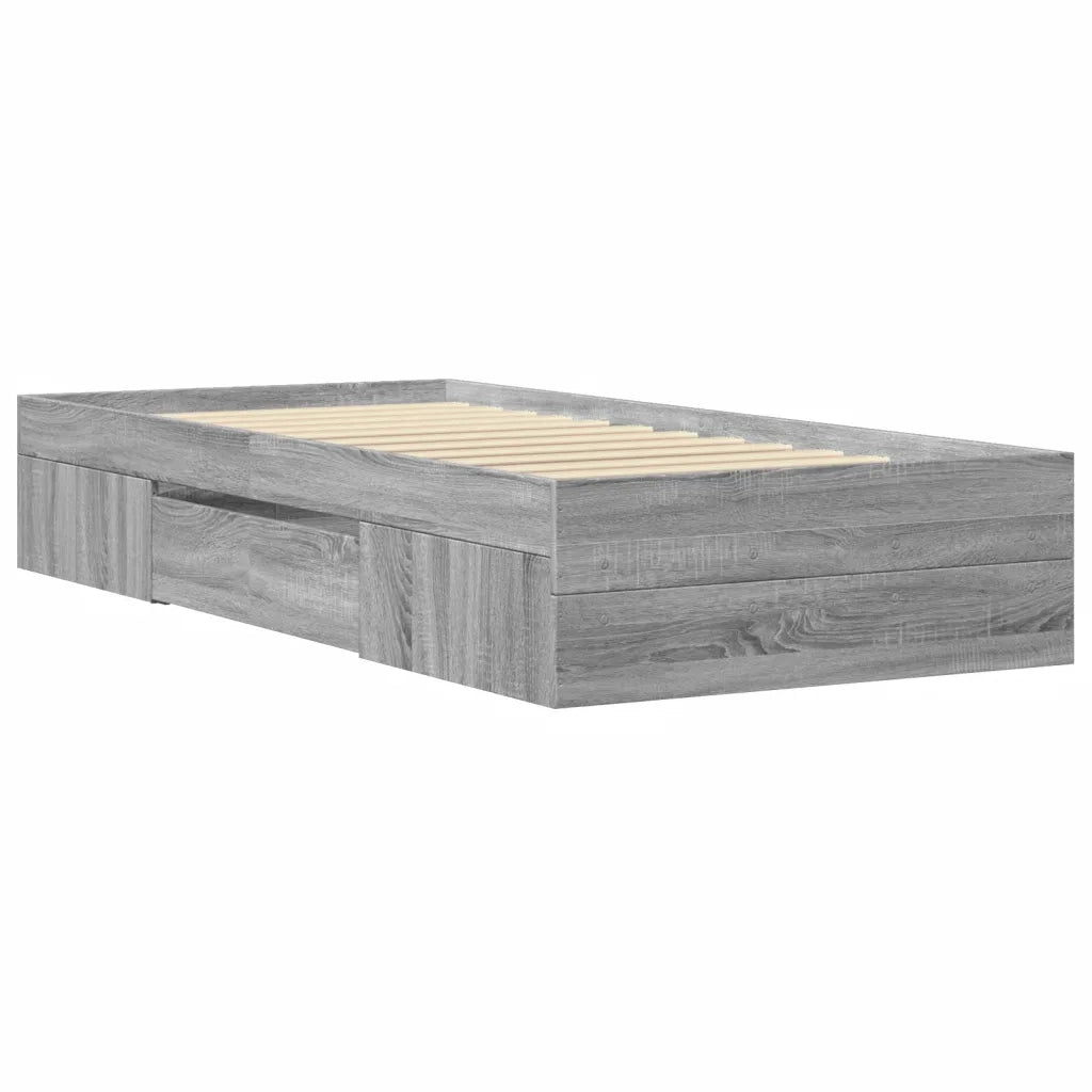 vidaXL Giroletto Grigio Sonoma 100x200 cm in Legno Multistrato