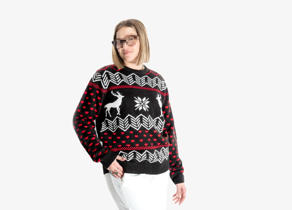 Maglione Natalizio Maglioncino Xmas Pullover Girocollo Winter Per Adulto - XL - Winter Blu