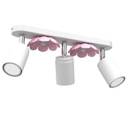 Barra soffitto 3 spot orientabili bianca GU10 Flower