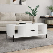 Tavolino da Salotto Bianco 102x50x40 cm in Legno Multistratocod mxl 103575