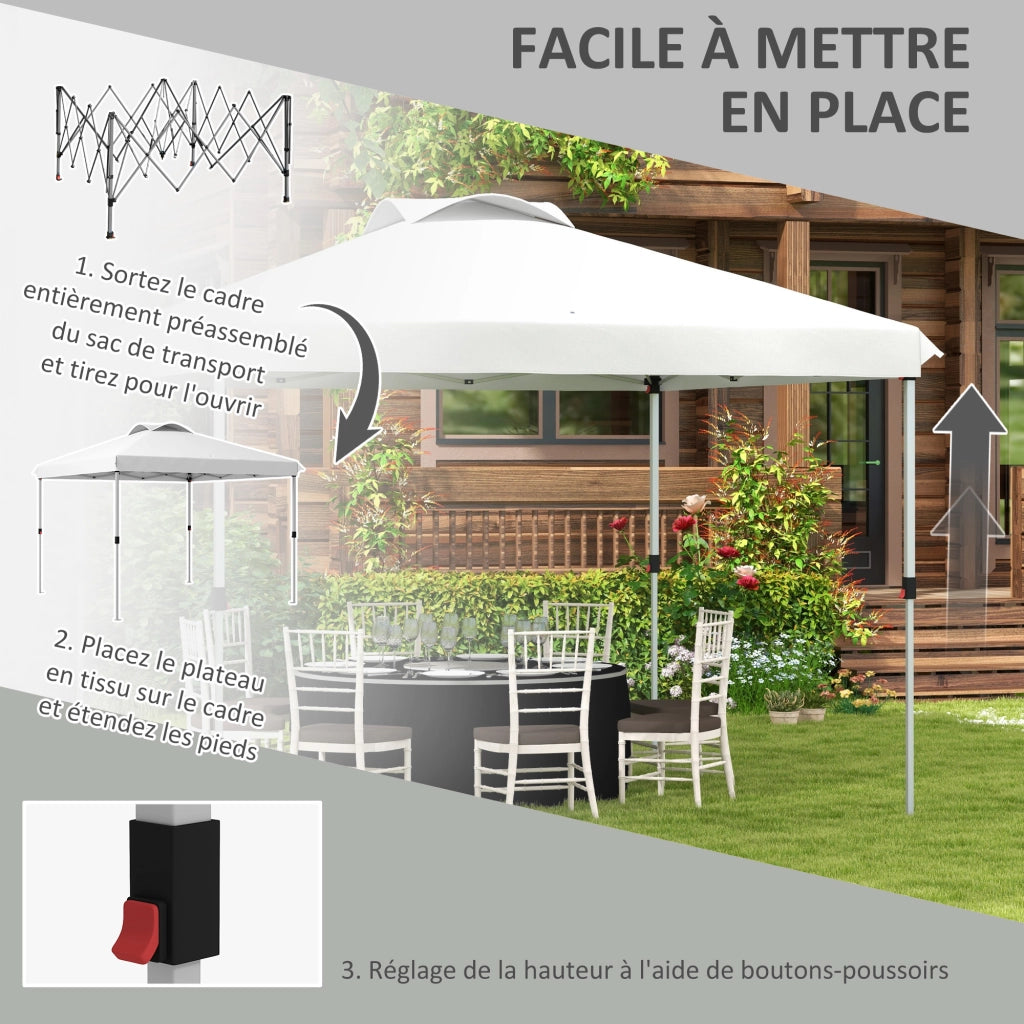 Gazebo da giardino pieghevole ¨C zephmum ¨C 3x3 m con sacco a rotelle