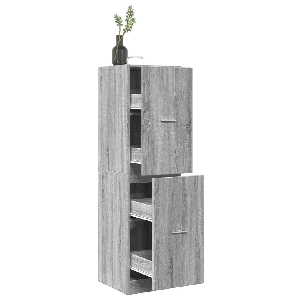 Armadietto da Farmacia Grigio Sonoma 40x41x144,5 cm Truciolato 3309641