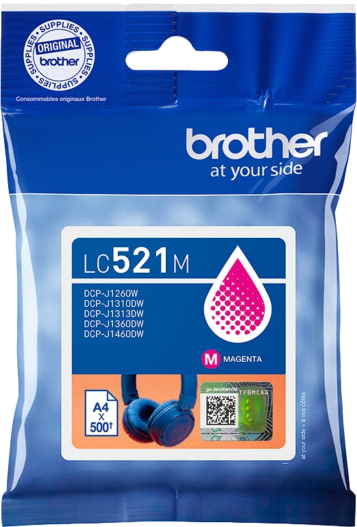Brother LC521M cartuccia d'inchiostro 1 pz Originale Magenta