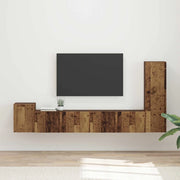 Set mobile TV 3 pz-Credenza per TV Legno vecchio Legno multistrato 277042
