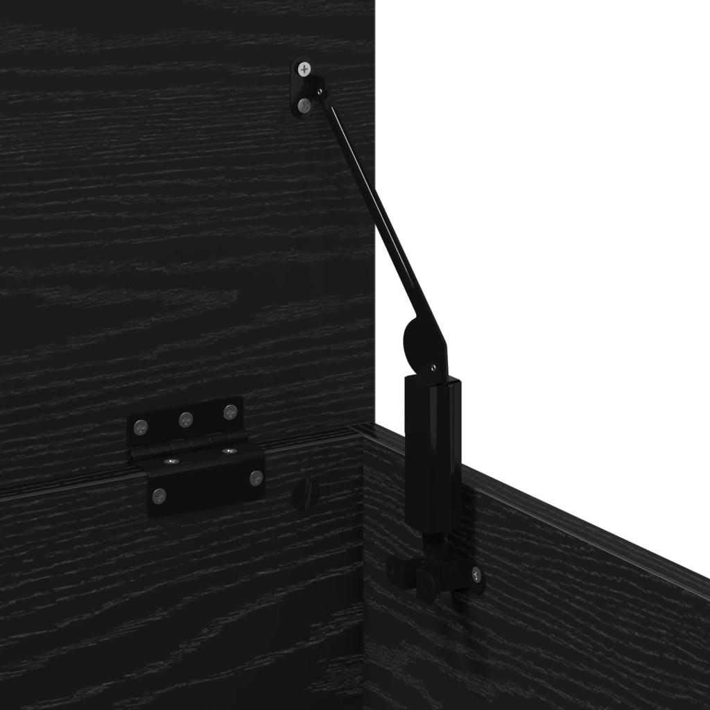 Scatola di stoccaggio  con coperchio in quercia nera 60x35x35 cm in legno ingegnerizzato
