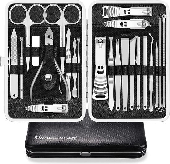 Set di manicure e pedicure in lusso - con custodia - set di regalo per uomo e donna