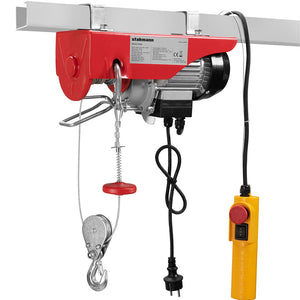 Paranco Elettrico Verricello Montacarichi 300/600kg Sollevatore 1050Watt con Accessori