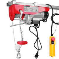 Paranco Elettrico Verricello Montacarichi 125/250kg Sollevatore 450Watt con Accessori