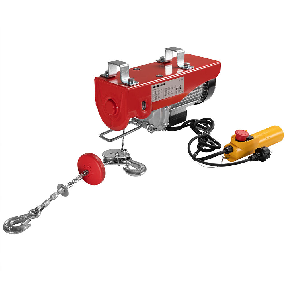 Paranco Elettrico Verricello Montacarichi 300/600kg Sollevatore 1050Watt con Accessori