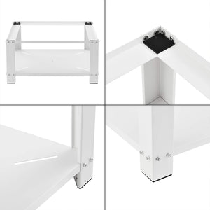 Supporto in Acciaio per Lavatrice o Asciugatrice con Ripiano 63x54 H 31 cm Bianco