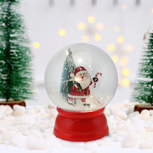 Ampolla Natalizia Palla con Effetto Neve e Babbo Natale 20x25cm Decorazione LED