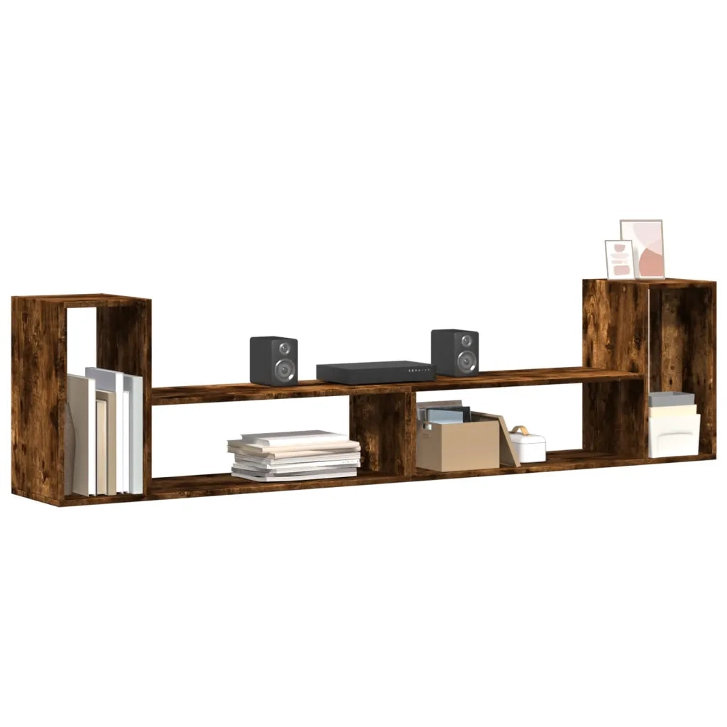 Mobili TV 2 pz Rovere Fumo 100x30x50 cm in Legno Multistrato 840797