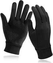 Maniche da bicicletta per adulti, invernali e calde, adatte per sport all'aperto, antiscivolo, compatibili con touchscreen, maniche calde - nero L