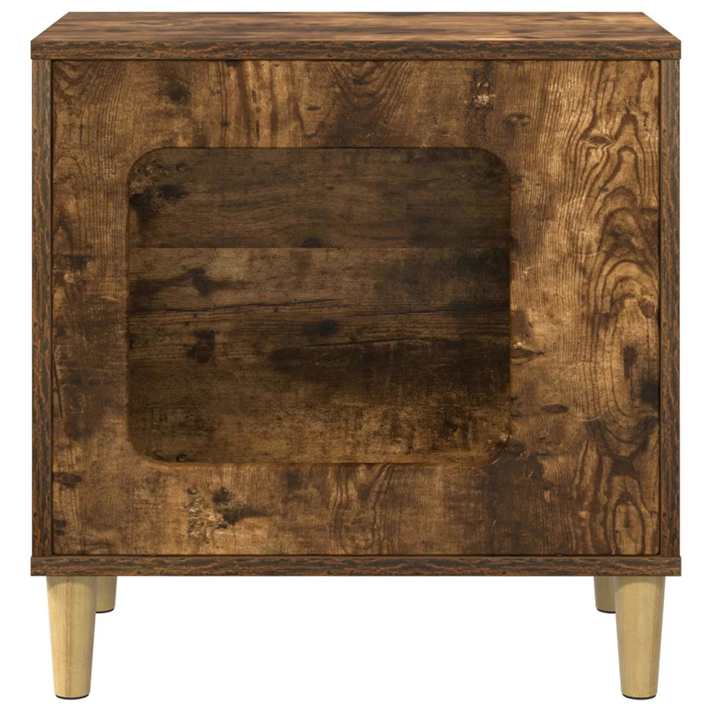Casa per Gatti Rovere fum¨¦ 51 x 30 x 52 cm Legno multistrato CFW6165607