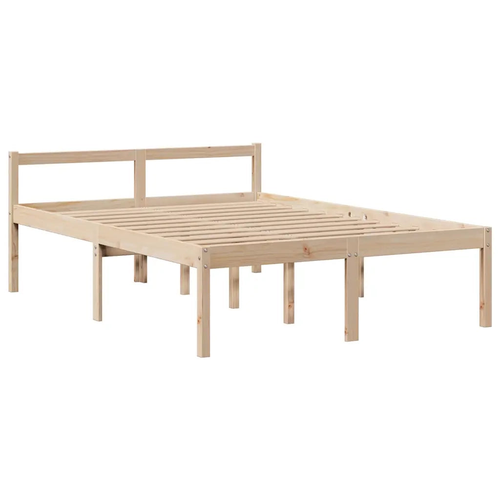 Letto Libreria senza Materasso 140x190 cm in Legno di Pino