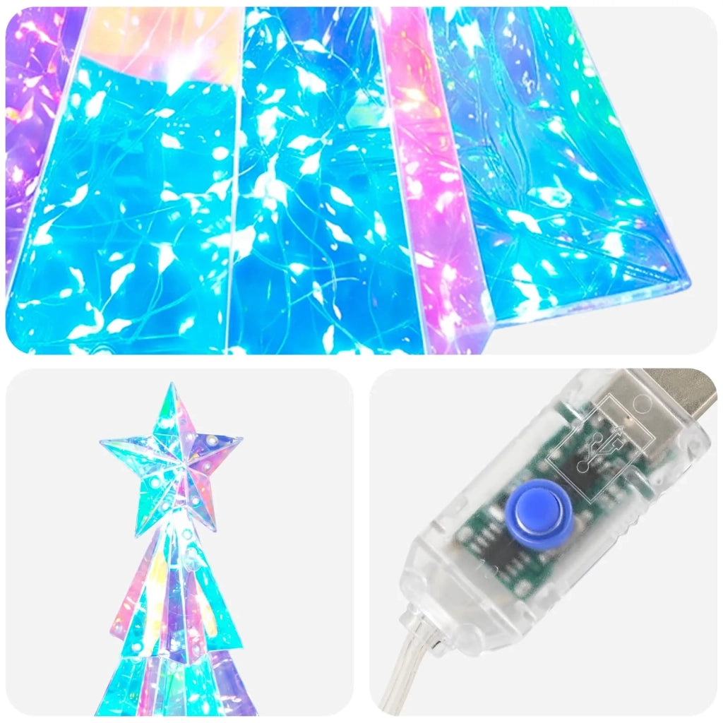 Albero di Natale LED iridescente prismatico Multicolore 42056636