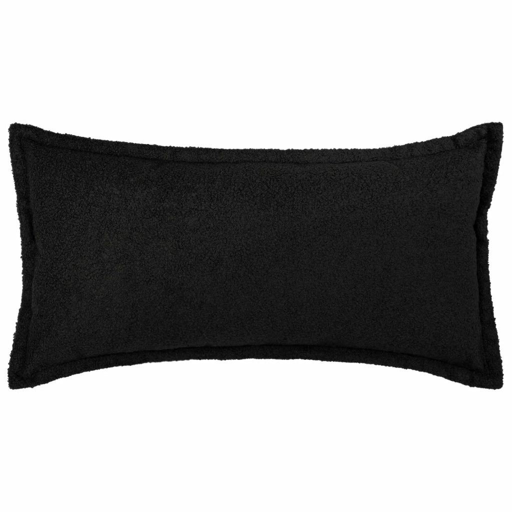 Federa 6 pcs HOUTEN Nero 40 x 80 cm Bouclé 918215