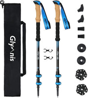 Trekkingstanghe in alluminio 7075 leggere e flessibili da 65-135 cm con 4 paia di cuscinetti in gomma per trekking
