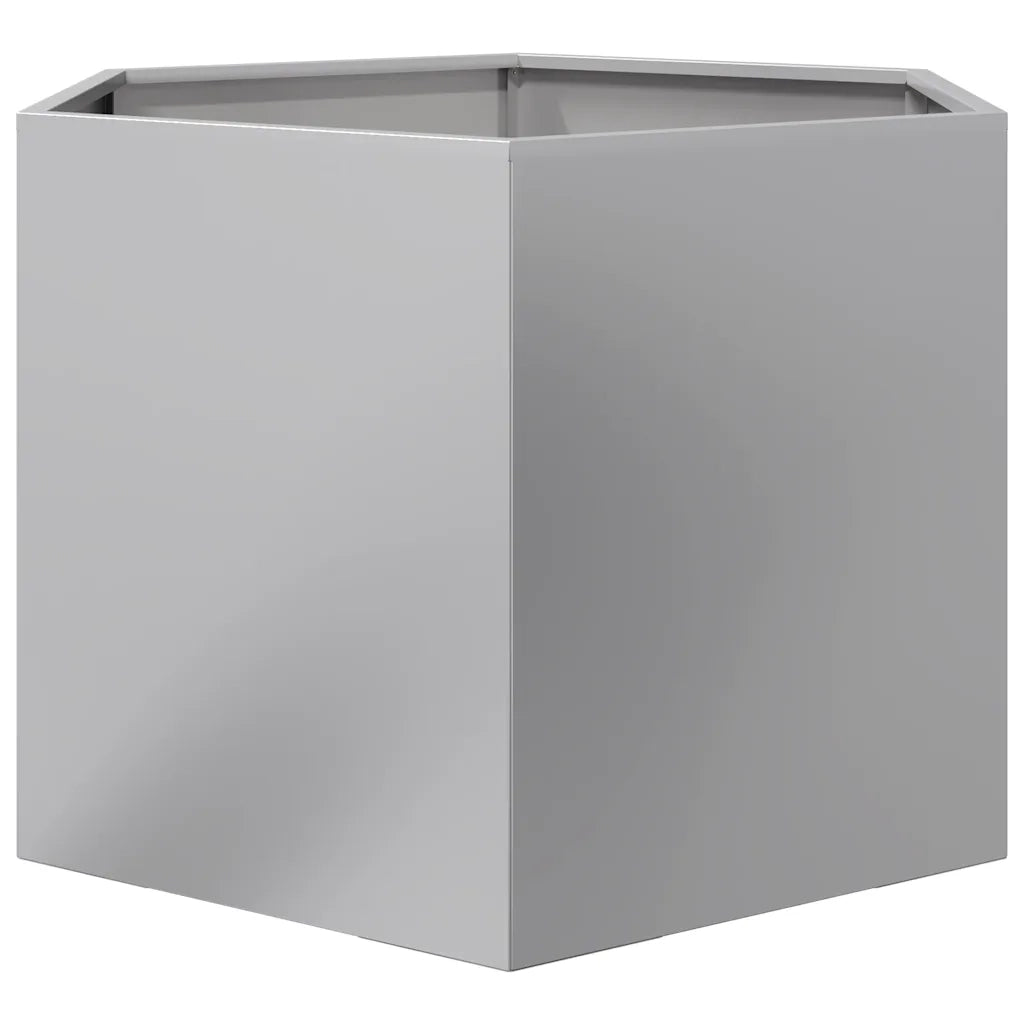 Fioriera Esagono 69x60x45 cm in Acciaio Zincato
