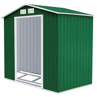 Casetta da giardino in metallo 213 x 127 x 185 cm per riporre gli attrezzi con moderna circolazione dell'aria in metallo verde 20_0010000