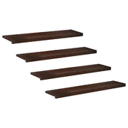 Tappeti per scale 4 pz 110 x 25 x 2 cm Marrone Scuro 3446236