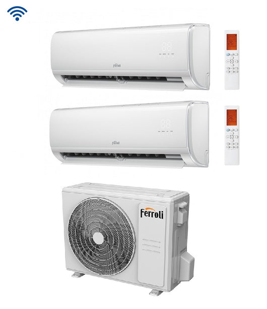 Climatizzatore Condizionatore Dual Split Inverter Ferroli Giada M 12000+12000 btu con 21-3 Wi-Fi Integrato Alexa e Google HOME 12+12  - NOVITA 