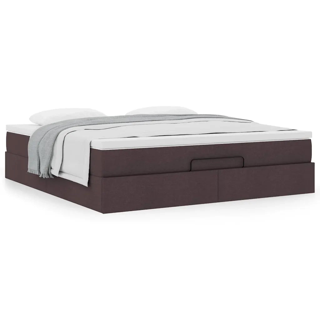 Struttura Letto Pouf con Materasso 160x200 cm in Tessuto 3311123