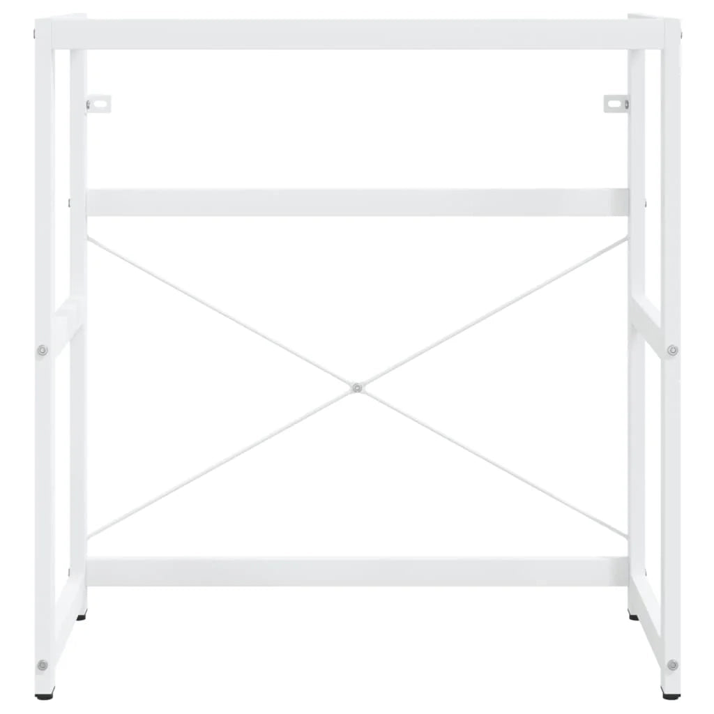 Telaio per lavabo da bagno 81 x 39,5 x 18,5 cm lavabo da incasso ferro bianco 02_0006774